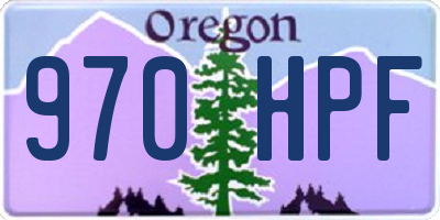 OR license plate 970HPF