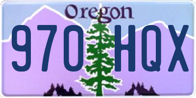 OR license plate 970HQX