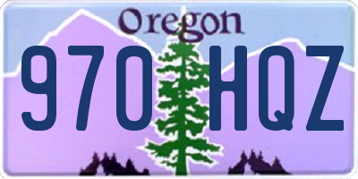 OR license plate 970HQZ