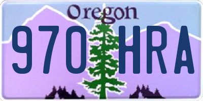 OR license plate 970HRA