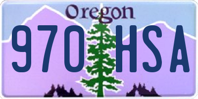 OR license plate 970HSA