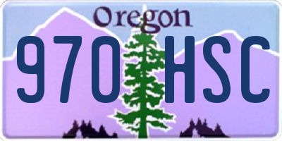 OR license plate 970HSC