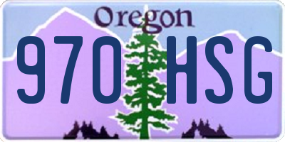 OR license plate 970HSG