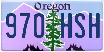 OR license plate 970HSH