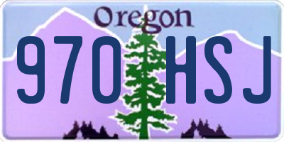 OR license plate 970HSJ