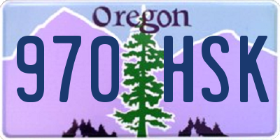 OR license plate 970HSK