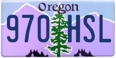 OR license plate 970HSL