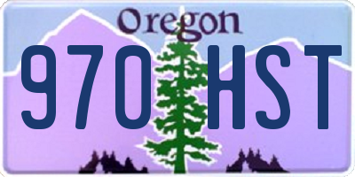 OR license plate 970HST