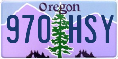 OR license plate 970HSY