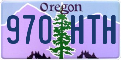 OR license plate 970HTH