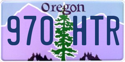 OR license plate 970HTR