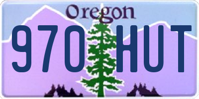 OR license plate 970HUT