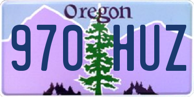 OR license plate 970HUZ