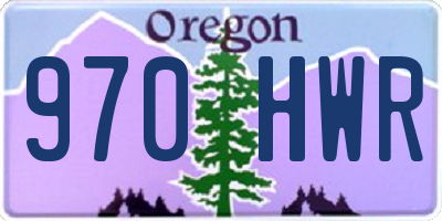 OR license plate 970HWR