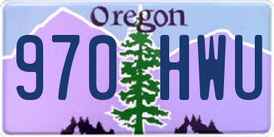 OR license plate 970HWU