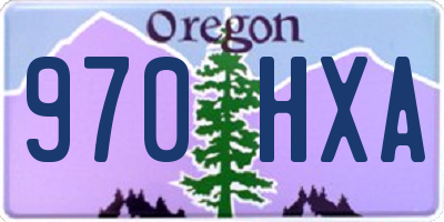 OR license plate 970HXA
