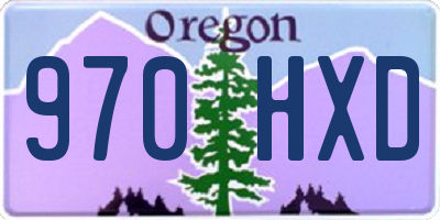 OR license plate 970HXD