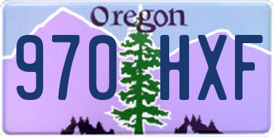 OR license plate 970HXF
