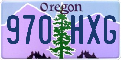 OR license plate 970HXG