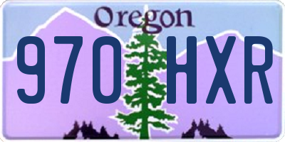 OR license plate 970HXR