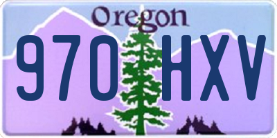 OR license plate 970HXV