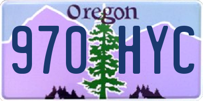 OR license plate 970HYC