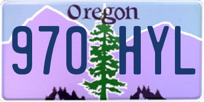 OR license plate 970HYL