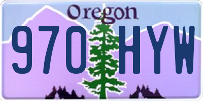 OR license plate 970HYW