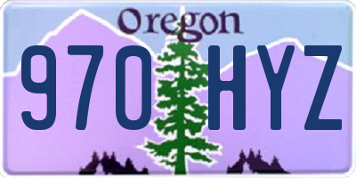 OR license plate 970HYZ