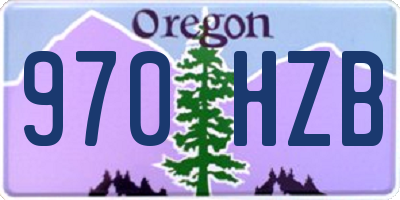 OR license plate 970HZB