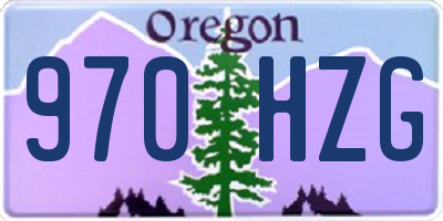 OR license plate 970HZG