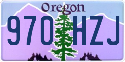 OR license plate 970HZJ