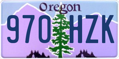 OR license plate 970HZK