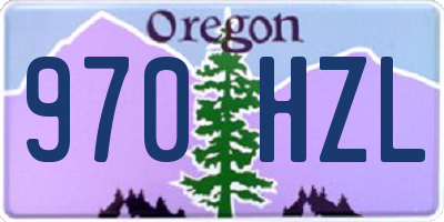 OR license plate 970HZL