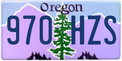 OR license plate 970HZS