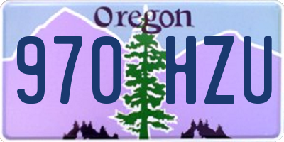 OR license plate 970HZU