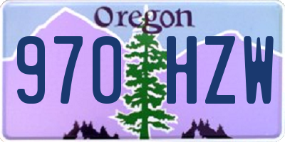 OR license plate 970HZW