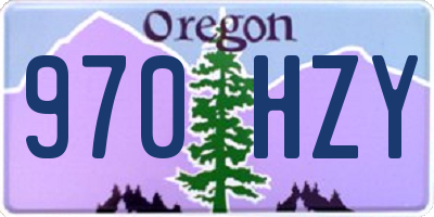 OR license plate 970HZY