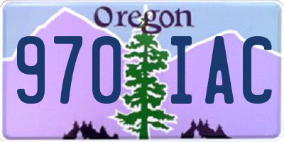 OR license plate 970IAC