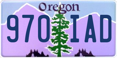 OR license plate 970IAD