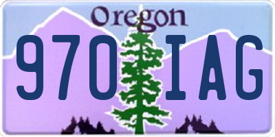 OR license plate 970IAG