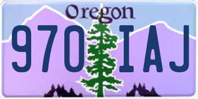OR license plate 970IAJ