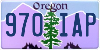 OR license plate 970IAP