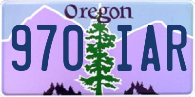 OR license plate 970IAR