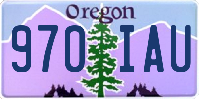 OR license plate 970IAU