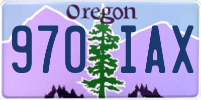 OR license plate 970IAX