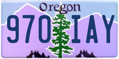 OR license plate 970IAY