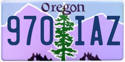 OR license plate 970IAZ