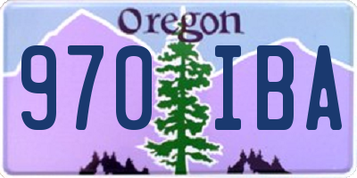 OR license plate 970IBA