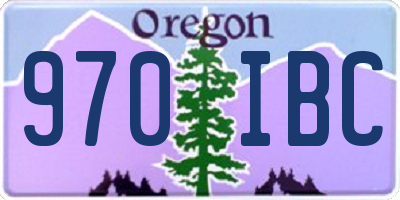 OR license plate 970IBC
